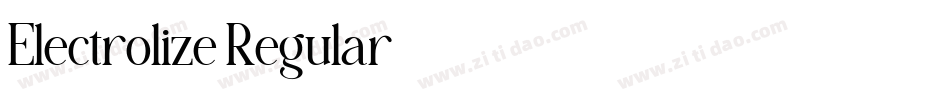 Electrolize Regular字体转换